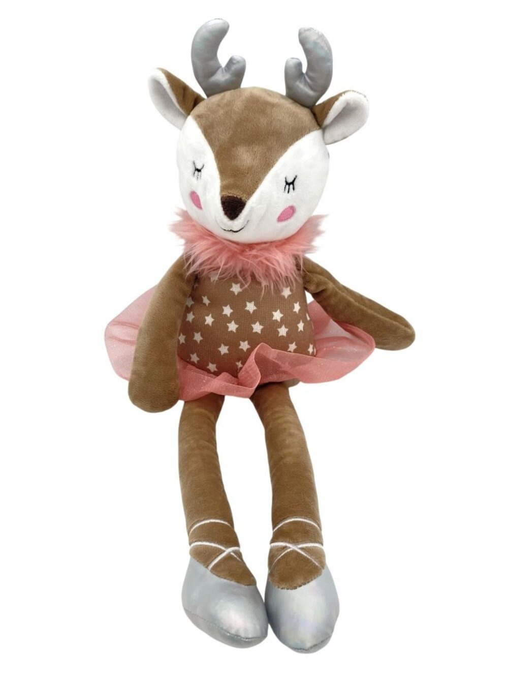 Walgreens 20" Ballerina Deer Plush Pink Tutu Silver Antlers Long Legs Reindeer